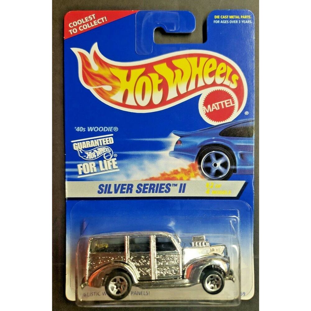 1996 Hot Wheels 1940 Woodie Silver Series II 2/4 Chrome HW11